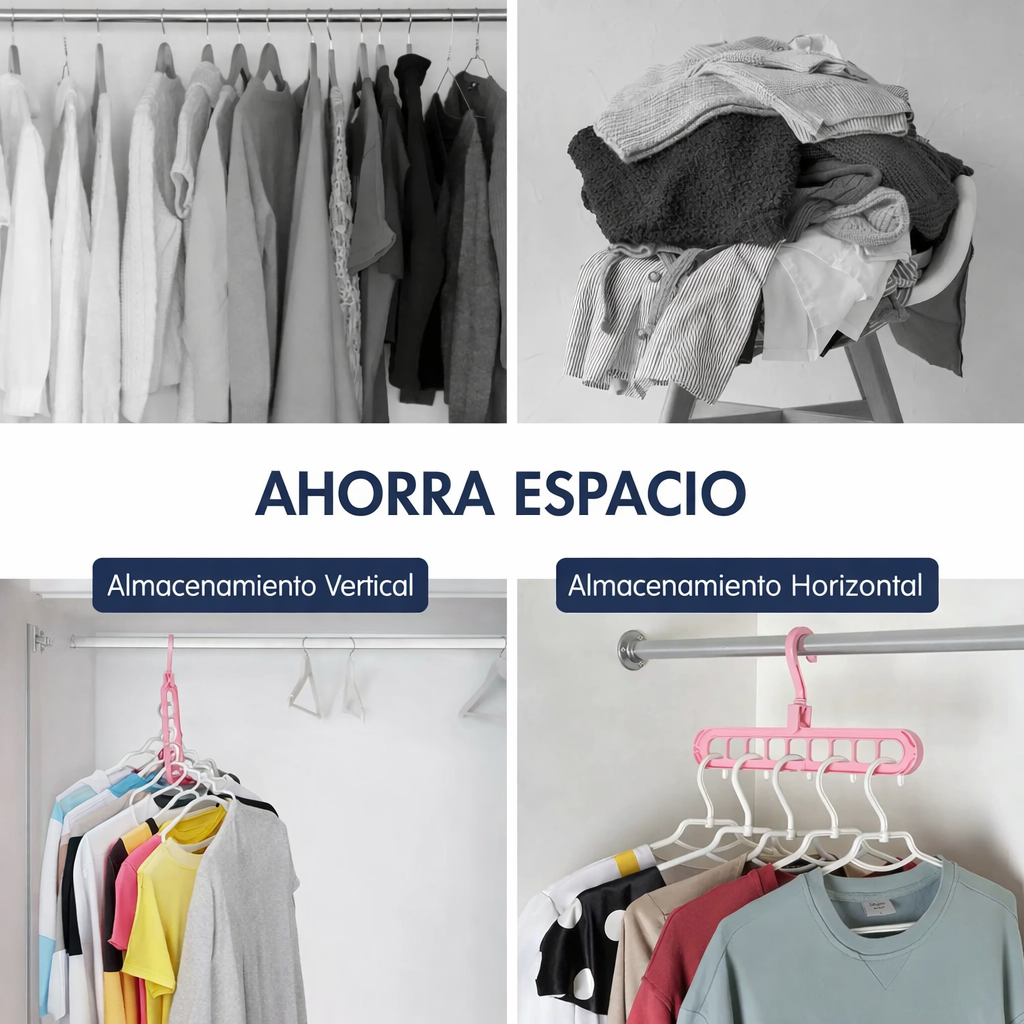 Perchas Inteligentes +80% nuevo espacio 24 unidades